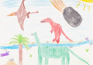 Dinosaurier-Szene aus der Kreidezeit